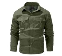 Generico Camicia da Uomo in Stile Casual da Boscaiolo Plaid Flanella A Quadri Camicia Imbottita da Lavoro Cappotto Invernale