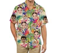 Generico Camicia Hawaiano Hippie Vintage Uomo Estiva per Mare Influenze Rock Abbigliamento Tematico per Festa della Birra Camicia Alternativa retrò Contesti Festivi Incontri Stagionali