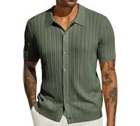 Generico Camicia No Stiro Uomo Coreana da Lavoro Maniche Corte Camicia Casual Firmata Comode Camicie Elegante Cotone Taglie Forti Leggera Bluse Elasticizzata Classica Camicia Spiaggia per Le Vacanze