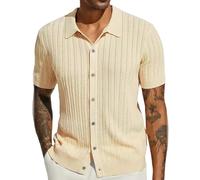Generico Camicia No Stiro Uomo Coreana da Lavoro Maniche Corte Camicia Casual Firmata Comode Camicie Elegante Cotone Taglie Forti Leggera Bluse Elasticizzata Classica Camicia Spiaggia per Le Vacanze