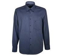 Generico Camicia Uomo Button Down Flanella Cotone Sea Barrier TRASIMENO (IT, Testo, L, Regular, Regular, Blu)