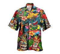 Generico Camicia Uomo, Camicia A Maniche Corte da Uomo per Vacanze Estive Turismo Spiaggia Moda Tendenza Tempo Libero Stampa Digitale 3D