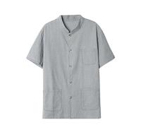 Generico Camicia Uomo Nera Che Non Si Stira,Shirts Camicie Casual da Uomo per attività all'aperto con Tre Tasche,Indossare in Estate e Autunno,a Tinta Unita,Stile Versatile Pantaloni Eleganti Casual