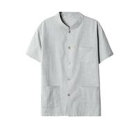 Generico Camicia Uomo Nera Che Non Si Stira,Shirts Camicie Casual da Uomo per attività all'aperto con Tre Tasche,Indossare in Estate e Autunno,a Tinta Unita,Stile Versatile Pantaloni Eleganti Casual