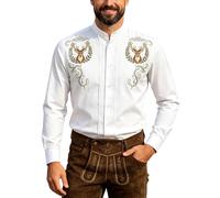 Generico Camicia Uomo Oktoberfest Collo Alto Tradizionale Volant