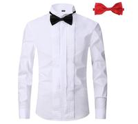 Generico Camicie da Uomo, Camicia da Uomo Slim Fit Ad Alte Prestazioni per Occasioni Formali sul Palco da Indossare Tutto L'Anno con Pantaloni Eleganti Si Consiglia Il Lavaggio A Mano