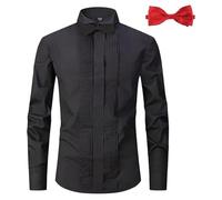 Generico Camicie da Uomo, Camicia da Uomo Slim Fit Ad Alte Prestazioni per Occasioni Formali sul Palco da Indossare Tutto L'Anno con Pantaloni Eleganti Si Consiglia Il Lavaggio A Mano