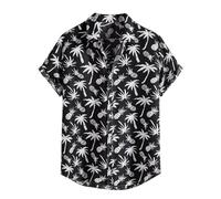 Generico Camicie Hawaiane Camicia A Maniche Corte Stampata Casual da Stile Sei