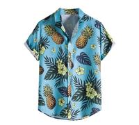 Generico Camicie Hawaiane Camicia A Maniche Corte Stampata Casual da Stile Sei
