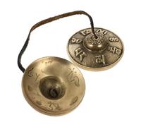 Generico Campana di Meditazione in Rame Artigianale Strumento Percussione Cymbals Bell per Yoga e Mindfulness Suono Limpido e Duraturo Regalo Spirituale per Benessere e Armonia