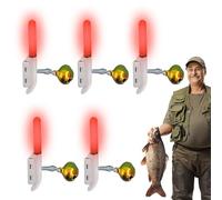 Generico Campanelli per Canne da,Allarme LED con Cambio Colore - Segnalatore Lummoso da Notturna 5 Pezzi,per Carpe Pesce Gatto in Laghi Fiumi Mare Surf Ghiaccio