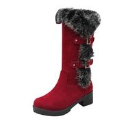 Generico Camperos Texani Donna Texani Western Boots a Metà Polpaccio Stivali Camperos Donna Stivaletto da Cowboy Cowgirl Stivali Donna Indianini Tronchetti Equitazione Tacco Medio Scarponcino