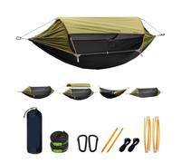 Generico Camping, Amaca da Campeggio con Rete e Parasole Rimovibile, Facile da Montare e riporre, Perfetta for Escursioni, Viaggi all'aperto e Zaino in Spalla.,for Hiking