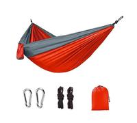 Generico Camping, Amaca da Campeggio for Una Persona all'aperto con Tessuto da Paracadute ad Alta Resistenza in Nylon Abbinato al Colore, Letto sospeso Portatile,for Hiking(Gray)