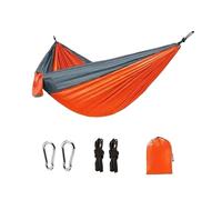 Generico Camping, Amaca for Campeggio Amache Attrezzatura for attività all'aperto Zaino in Spalla Sopravvivenza o Viaggio Portatile Leggero Paracadute Nylon,for Hiking(Orange)