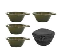 Generico Camping Bowl Set, Stackable Dining System Kit, 4 Piece Portable Outdoor Tableware Bag Set, Reinforced Lightweight Build Structure, Easy Pack Design Style, Beach Barbecue Use