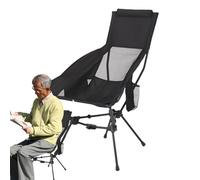 Generico Camping Chairs, Outdoor Folding Seat, Compact Lightweight Chair with Head Support, Portable for Hiking, Beach, Fishing, Travel, Picnic, Comfortable Relaxation Accessory, (Khaki/Black)