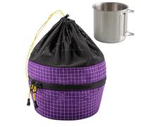 Generico Camping Cookware, Bag Organizer, 7.68x5.71x4.33 inches Waterproof Portable with Multiple, Carrying Bag Compartments for Plates, Pots Bowls Flatware Picnic, Storage, Kitchen