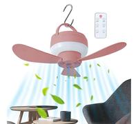 Generico Camping-Deckenventilator Mit Licht, USB Aufladbar, Fernbedienung