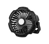 Generico Camping Fan - 3-Speed 4000mAh with LED Light, Versatile Battery Operated Fan, Portable Cooling Solution for Outdoor Backpacking Fishing Beach Backyard BBQ Travel Jobsite Home Office