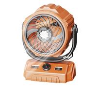 Generico Camping Fan Rechargeable, 270 Degree Auto Oscillation Digital Display 100 Speed Tent Fan Light Portable For Tent Car Travel Camping Outdoor Indoor Home BBQ Fishing Cooling Ventilation Use