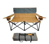 Generico Camping Loveset - Double Camping Chair | Sedia da campo a due persone pesanti | Portable Outdoor Lovesat | Sedia da campo pieghevole a doppia sede per all'aperto, escursioni, viaggi, picnic,