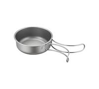 Generico Camping Pan - Pan Camp Cookware Pot, Titanium Pans with Foldable Handle, Backpacking Frying Pans | Backpacking Camp Cookware Pot for Outdoor Hiking Hunting Travel Road Trip RV Home Kitchen