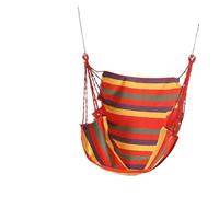 Generico Camping, Sedia Amaca Portatile da Campeggio all'aperto in Tela for Il Tempo Libero Altalena sedie sospese Corda for amache da Campeggio al Coperto,for Hiking(Red Without Pillow)