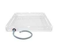 Generico Camping Shower Base - Portable Foldable Thickened PVC Bathing Tray | with Drain Hose, Non-Slip Drawstring & Buckle Design | 80cm Transparent, for RV Motorhome Tent Beach Hiking Awning Base