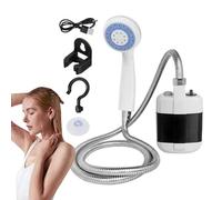 Generico Camping Shower - Portable Handheld Electric Showering Device | USB Rechargeable Water Pump with Constant Pressure Stream & 6.5ft Hose for Hiking, Beach, Pet Cleaning And Van Life