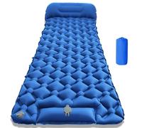 Generico Camping Sleeping Pad, uilt-in Foot Pump,Waterproof Inflatable Campings Sleepings Pads, Foldable Camp Sleeping Pads Travel Tent Gear for Parks Hiking Backpacking Picnic (blue,Single)