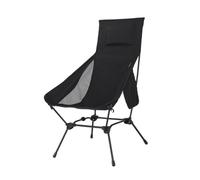 Generico camping stool, Sedia spaziale con struttura rialzata a quattro angoli, supporto for la testa, adatta for campeggio, escursionismo, pesca, alpinismo, giardino,For Patio Lawn(Black)