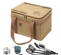 Generico Camping Storage Bag, Insulated Camping Bags, 10.24x14.96x11.81 Inches Heat-Resistant, Large Capacity Traveling Essentials, Cookware Organizer Pouch for Hiking and Beach Tents
