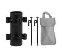 Genérico Camping Tent Rod Holders - 10 x 3,7 x 3,7 cm Windproof Tent Rod Base | Camping Tents Pole Bracket | Stabilizer Canopy Stakes Support Rust-Proof Steel Stand For Outdoor Fishing Hiking