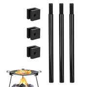 Genérico Camping-Tripod Zum Kochen - Outdoor-Feuerstellen-Stativ | Aluminiumlegierung, Abnehmbar, Einfach zu Lagern, Höhenverstellbar, Multifunktionales Tripod-Grill für