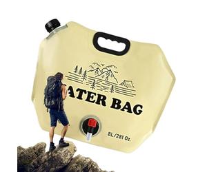 Generico Camping Water Container - 8l Storage Containers, Drink Pouches for Backpacking, Storage Jug Piece, Liquid Tank Kit with Integrated Carry Handle, Fluid Management Tool for Volume Monitoring