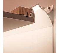 Generico Canale di Illuminazione a LED da Incasso a soffitto con Copertura lattiginosa - Diffusore di Luce a Striscia LED per la casa da 24 m (78,7 Piedi), Binario di Illuminazione Decorativa Special