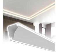 Generico Canale diffusore LED in Alluminio - Canale per Striscia LED da 85,3 Piedi, Profilo angolare per Illuminazione indiretta di soffitti e pareti, Ideale per modanature a Corona e Decorazioni per