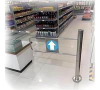 Generico Cancello a Battente Automatico a Rimbalzo, Porta pedonale a 1 Via, cancello d'ingresso Manuale a 90° per supermercati, fabbriche, parchi, Apertura a Destra, 60×100 cm, Design a Molla resiste