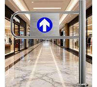 Generico Cancello a Battente Automatico con Molla, Apertura Manuale a 90°, Ideale per supermercati, fabbriche, parchi - Barriera di Ingresso pedonale Resistente per Aree ad Alto Traffico