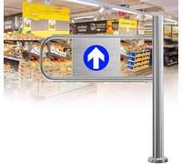 Generico Cancello a Battente Automatico con Ritorno Automatico - Porta pedonale unidirezionale, cancello di Sicurezza con Apertura Manuale a 90° per supermercati, fabbriche e parchi - Soluzione di in