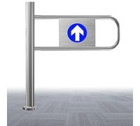 Generico Cancello a Battente Automatico in Acciaio Inox - Porta di Accesso unidirezionale da 90 cm per banconi e corridoi di Fabbrica - Dispositivo di Ingresso Resistente a Mezza Vita per Sicurezza e