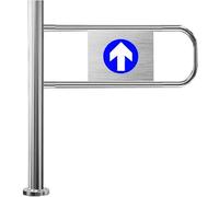 Generico Cancello a Battente in Metallo Resistente 90x100 cm - Porta di Sicurezza a Chiusura Automatica con Molla per supermercati, Magazzini e Negozi - Soluzione Durevole per Il Controllo degli acce