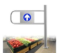 Generico Cancello a Battente Metallico con Chiusura Automatica - Porta di Sicurezza unidirezionale per supermercati e Magazzini - Design con Molla Integrata, Accesso Sicuro 90x100 cm - Perfetto per i