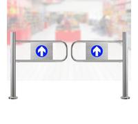 Generico Cancello a Battente Resistente in Acciaio Inossidabile - Porta di Sicurezza unidirezionale per supermercati, Magazzini, biblioteche e spazi pubblici, Dispositivo di Chiusura Sicuro per Un Mi