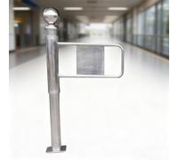 Generico Cancello a Senso Unico, cancello a Battente Automatico con meccanismo di Chiusura Automatica, cancello di Sicurezza per ingressi di supermercati, Cortili e Magazzini (Argento, 90 cm/35,4 pol