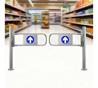 Generico Cancello a Senso Unico, cancello a Battente Automatico con meccanismo di Chiusura Automatica, parapetto di Sicurezza e Opzione di Apertura Manuale per ingressi di supermercati e Cortili (130