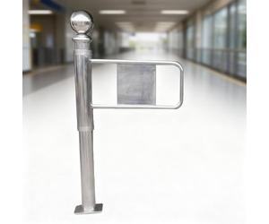 Generico Cancello a Senso Unico, cancello a Battente Automatico con meccanismo di Chiusura Automatica, cancello di Sicurezza per ingressi di supermercati, Cortili e Magazzini (Argento, 90 cm/35,4 pol