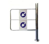 Generico Cancello a Senso Unico, cancello di Sicurezza a Battente con Ritorno Automatico, in Acciaio Inox, con Apertura Manuale e Automatica, a Molla, per ingressi sicuri di Magazzini e supermercati,