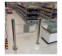 Generico Cancello di Sicurezza a Battente con Montaggio su palo, Apertura a 90 Gradi, Chiusura Automatica a Molla, Porta unidirezionale per supermercati e biblioteche, barriera di Accesso per i dipen